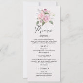 Rose Garden Blumengarten Hochzeitsessen Menue Einl Einladung (Vorderseite)