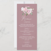 Rose Garden Blumengarten Hochzeitsessen Menue Einl Einladung (Vorderseite)