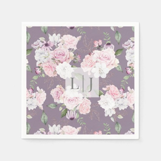 Rose Garden Blumenpapier Napkin Serviette (Vorderseite)