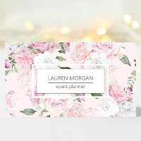 Rose Garden Blush Florals Business Card