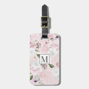 Rose Garden Blush ⎢ Monogramm Gepäckträger Gepäckanhänger