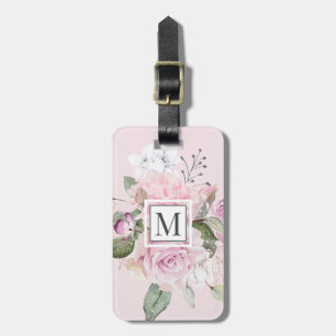Rose Garden Blush ⎢ Monogramm Gepäckträger Gepäckanhänger