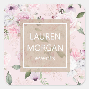 Rose Garden Blush Personalisierter Aufkleber