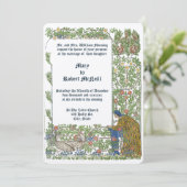 Rose Garden Border Wedding Einladung (Stehend Vorderseite)