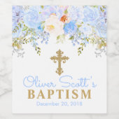 Rose Garden Boy Taufe Weinflaschen Etiketten (Einzelnes Label)