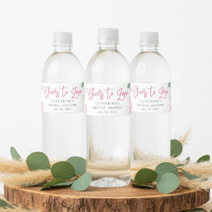 Rosé Garden Brautparty Wasserflaschenetikett