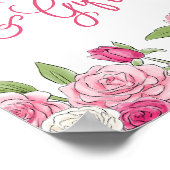 Rosé Garden Cards & Gifts Zeichen Poster (Ecke)