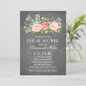 Rose Garden Chalkboard | Brautparty Einladung (Stehend Vorderseite)