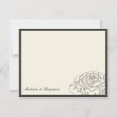 Rose Garden Danke Karte - Kohle (Vorderseite)