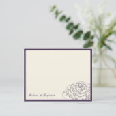 Rose Garden Danke Karte - Lila (Stehend Vorderseite)