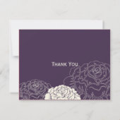Rose Garden Danke Karte - Lila (Rückseite)