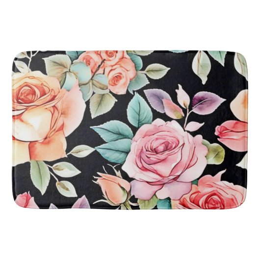 Rose Garden Design Badematte (Vorderseite)