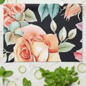 Rose Garden Design Geschirrtuch (Gefaltet)