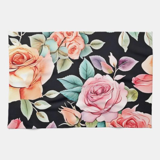 Rose Garden Design Geschirrtuch (Horizontal)