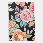 Rose Garden Design Geschirrtuch (Vertikal)