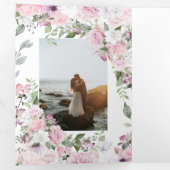 Rose Garden Elegante Dreifachherz Einladung (Innen Erste Seite)