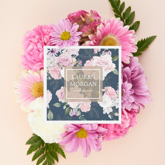 Rose Garden elegante, florale Square Visitenkarte