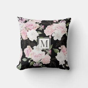 Rose Garden Elegante Monogram Kissen