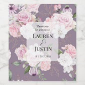 Rose Garden Elegantes Blumenmuseum Hochzeitliches  Weinetikett (Einzelnes Label)