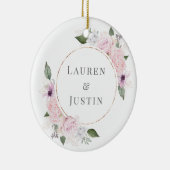 Rose Garden Floral Foto Wedding Keramik Ornament (Rechts)