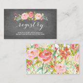 Rose Garden Floral Wedding Card Begleitkarte (Vorne/Hinten)