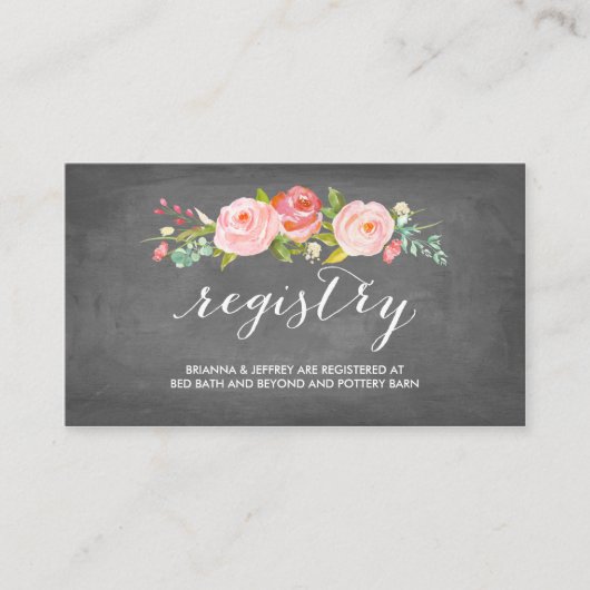 Rose Garden Floral Wedding Card Begleitkarte (Vorderseite)