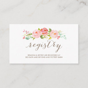 Rose Garden Floral Wedding Card Begleitkarte