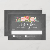 Rose Garden Floral Wedding RSVP Card (Vorne/Hinten)