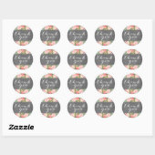 Rose Garden Floral Wedding Vielen Dank Sticker (Blatt)