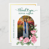 Rose Garden Foto Abschluss Danke, Karte (Vorne/Hinten)