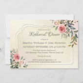 Rose Garden Foto Hochzeit Probe Abendessen Einladung (Vorderseite)