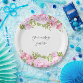 Rose Garden Fügen Sie Ihre Nachricht hinzu Pappteller (Party)