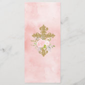 Rose Garden Girl Taufe Custom Event Menükarte (Rückseite)