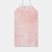 Rose Garden Girl Taufe Pink & Gold Gefallen Geschenkanhänger (Rückseite)