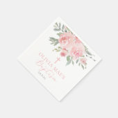 Rose Garden Girl Taufe Serviette (Ecke)