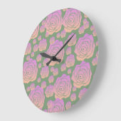 Rose Garden Große Wanduhr (Winkel)