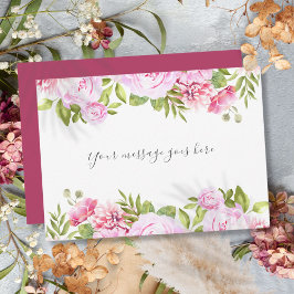 Rose Garden Grüne Personalisierte Botschaft Dankeskarte