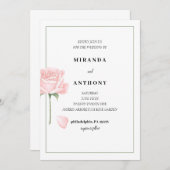 Rose Garden Hochzeit Einladung (Vorne/Hinten)