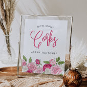 Rosé Garden "How many Corks" Guessing Game Sign Poster