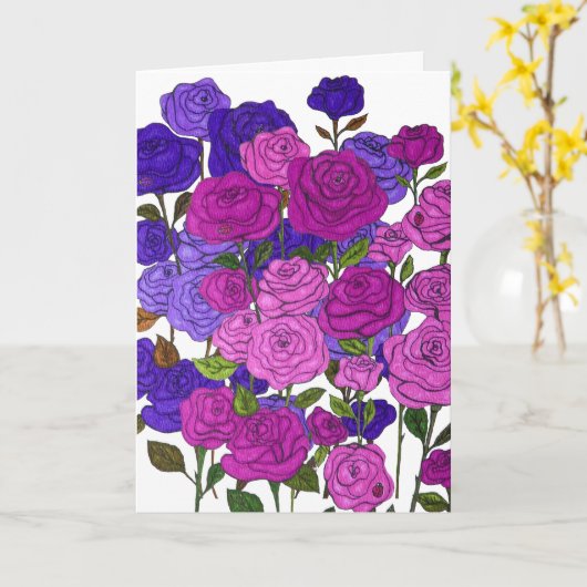 Rose Garden Karte (Gelbe Blume)