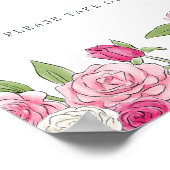 Rosé Garden Lieblingszeichen Poster (Ecke)