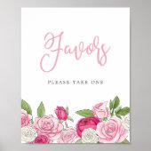 Rosé Garden Lieblingszeichen Poster (Vorne)