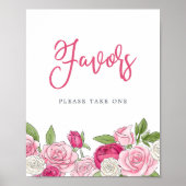 Rosé Garden Lieblingszeichen Poster (Vorne)