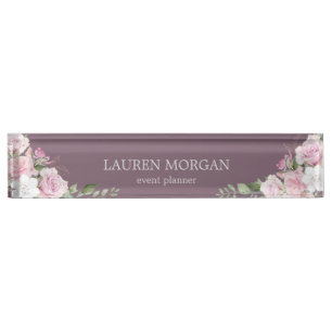 Rose Garden Mauve   Namensplakette