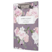 Rose Garden Mauve | Personalisierte Zwischenablage Klemmbrett (Links)