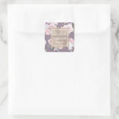 Rose Garden Mauve | Personalisierter Aufkleber (Tasche)