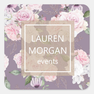 Rose Garden Mauve Personalisierter Aufkleber