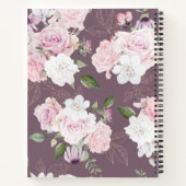 Rose Garden Mauve | Personalisiertes Notebook Notizblock (Rückseite)