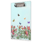 Rose Garden mit Schmetterlingen Klemmbrett (Links)