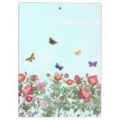 Rose Garden mit Schmetterlingen Klemmbrett (Rückseite)